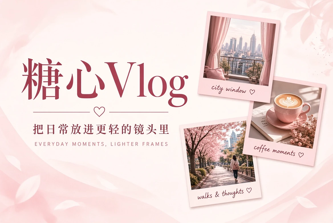 糖心Vlog品牌封面｜城市窗景和写给日常的信