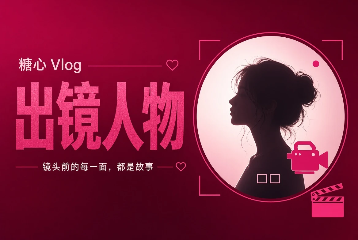出镜窗｜糖心Vlog主题插画